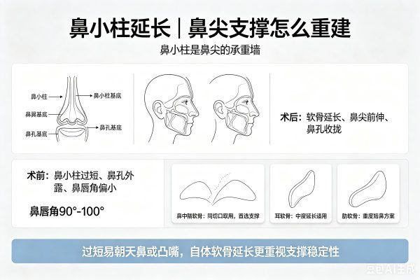 鼻小柱在哪里？鼻小柱基底是什么？鼻小柱延长怎么做？一篇讲清楚