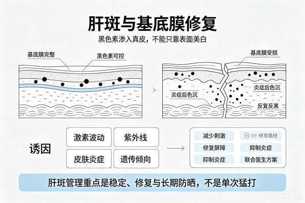肝斑可以被治愈吗?告别顽固肝斑,从科学的“基底膜养护”开始 1 肝斑可以被治愈吗?告别顽固肝斑,从科学的“基底膜养护”开始