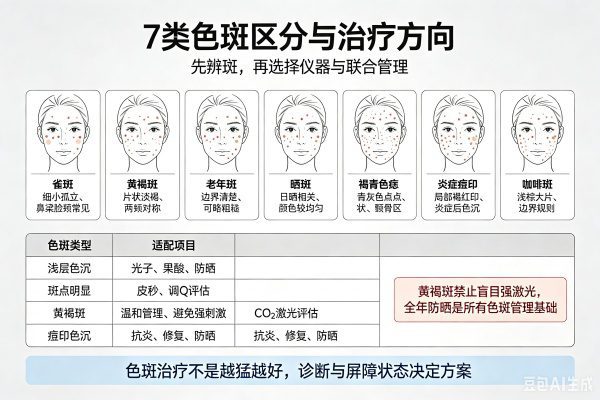 雀斑、黄褐斑、老年斑傻傻分不清？一篇教你辨别脸上的斑和祛除方法