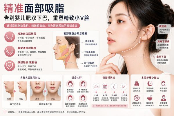 精准面部吸脂:告别婴儿肥与双下巴,重塑精致流畅小V脸 1 精准面部吸脂:告别婴儿肥与双下巴,重塑精致流畅小V脸