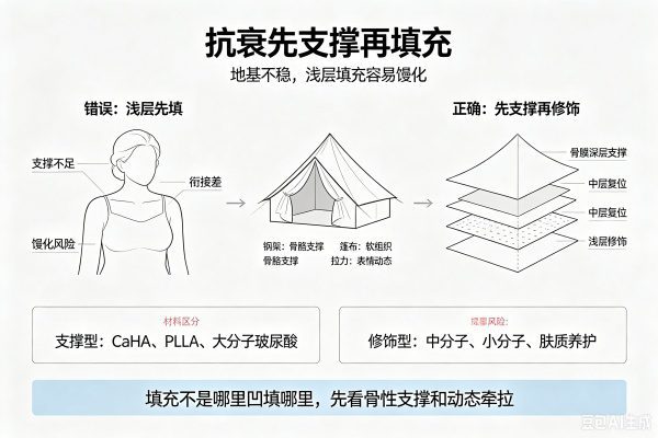 先支撑再填充：为什么你的抗衰顺序可能做反了