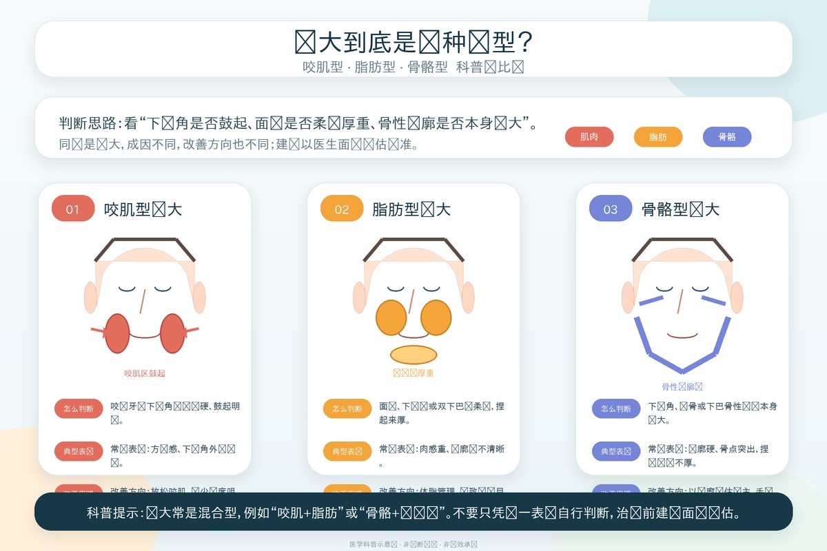 脸大怎么办?咬肌、脂肪、骨骼——先搞清楚你是哪一种