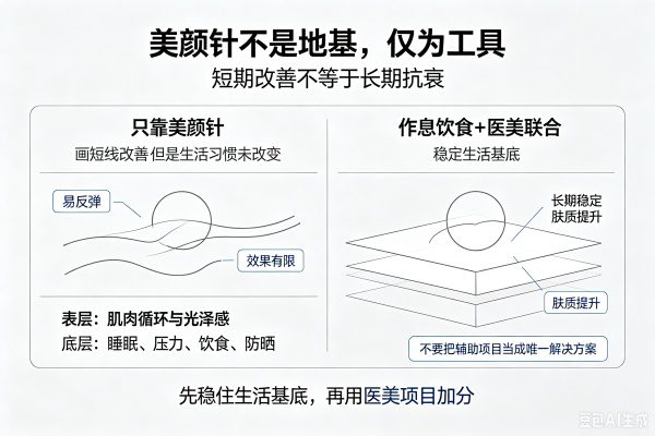 美颜针是工具,不是地基:为什么疲惫和衰老不能只靠一根针解决 1 美颜针是工具,不是地基:为什么疲惫和衰老不能只靠一根针解决