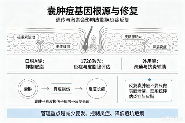 长囊肿痘、留凹疤不是你的错！从基因根源到科学抗痘全攻略