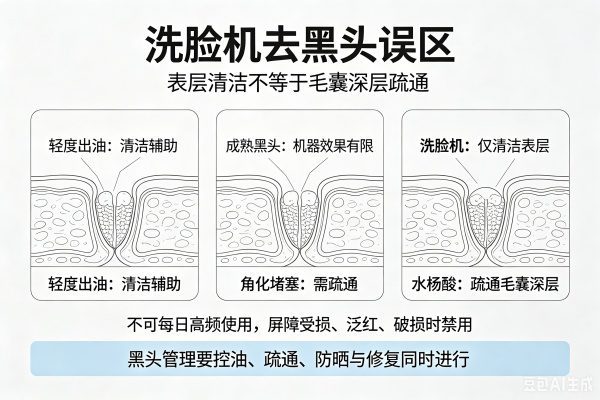 洗脸机能洗掉黑头粉刺吗?破解迷思:搞懂粉刺阶段,科学应对毛孔堵塞 1 洗脸机能洗掉黑头粉刺吗?破解迷思:搞懂粉刺阶段,科学应对毛孔堵塞
