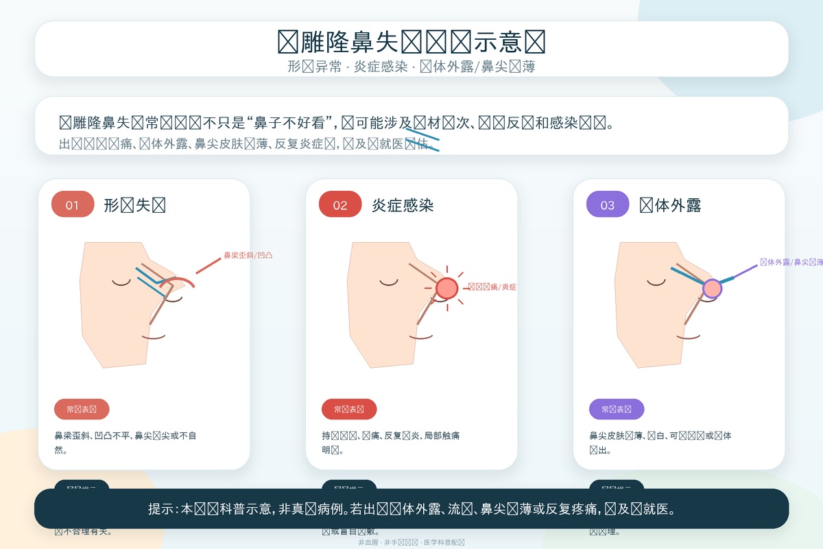线雕隆鼻失败了还能恢复吗？鼻尖发红、线头穿出、鼻子歪斜——原因和对策一次说清楚
