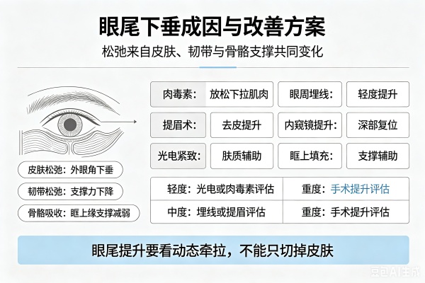 想改善眼尾下垂注意了！为什么有些人“埋线拉提”效果不如预期？带你认清根本问题