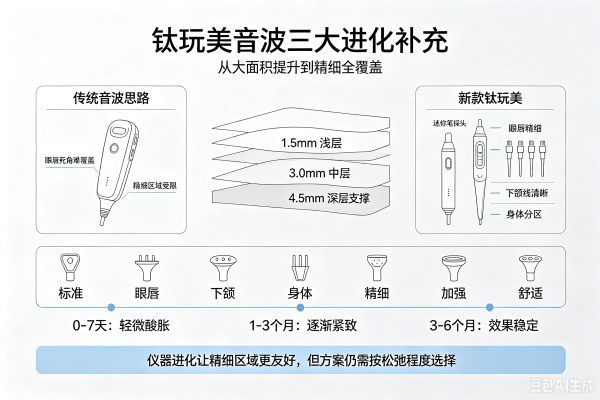 钛玩美音波三大进化:速度、探头、深度,打造无死角紧致轮廓 1 钛玩美音波三大进化:速度、探头、深度,打造无死角紧致轮廓