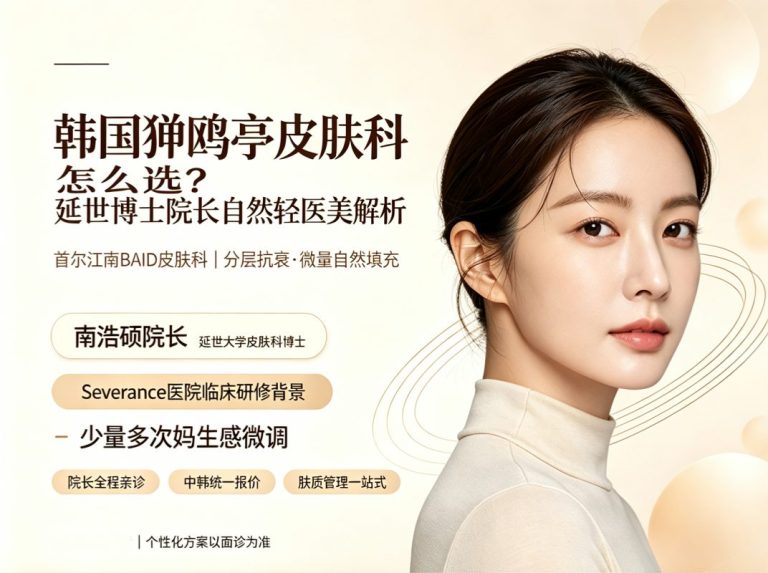 江南BAID皮肤科：延世博士南浩硕院长，少量多次自然填充，分层抗衰与肤质管理，中韩统一报价