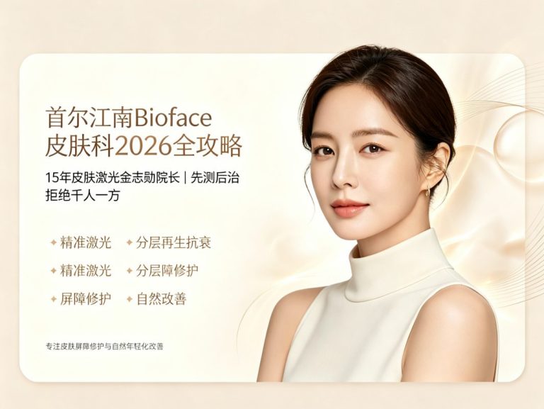 首尔江南Bioface皮肤科：金志勋院长15年激光经验，分层再生抗衰+屏障修护，拒绝千人一方