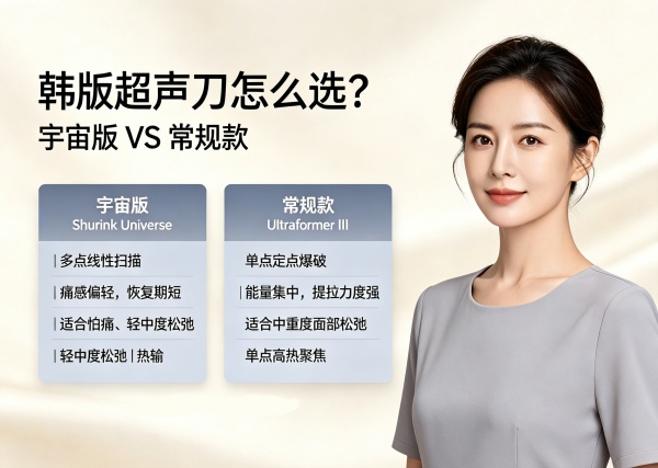 抗衰怕痛不敢做超声刀？韩版超声刀宇宙版和常规款到底选哪个？