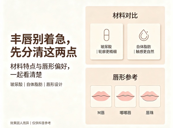 丰唇选玻尿酸还是自体脂肪？M唇、嘟嘟唇、唇珠分别适合哪种