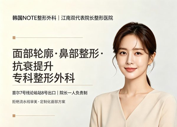 韩国NOTE整形外科 权纯槿柳智翰双代表院长 面部轮廓鼻部整形专攻 院长一人负责制