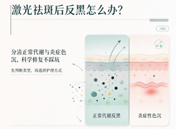 激光祛斑后反黑怎么办？先分清正常代谢和炎症色沉，再谈修复