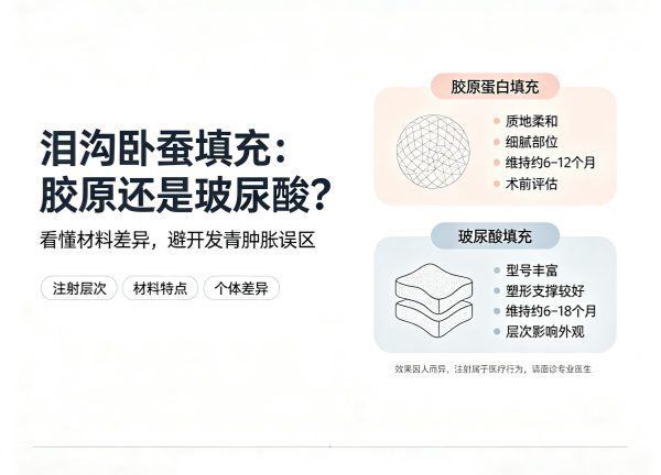 胶原蛋白填充和玻尿酸，泪沟卧蚕到底该选哪个？