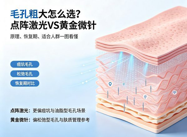 毛孔粗大，点阵激光和黄金微针哪个好？韩国医生说实话