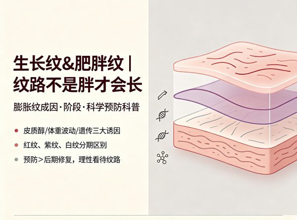 生长纹和肥胖纹怎么形成?三大成因与预防方法全解析 1 生长纹和肥胖纹怎么形成?三大成因与预防方法全解析