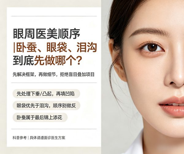 眼周医美先做哪个？卧蚕、眼袋、泪沟、提升的顺序这样排