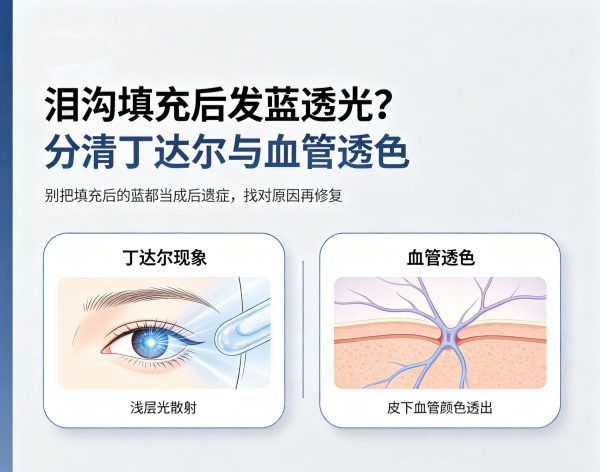 泪沟填充后发蓝透光？先分清丁达尔和血管透色，再谈怎么修