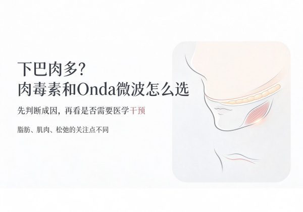 下巴肉多，打肉毒素还是做Onda？先看是脂肪还是肌肉